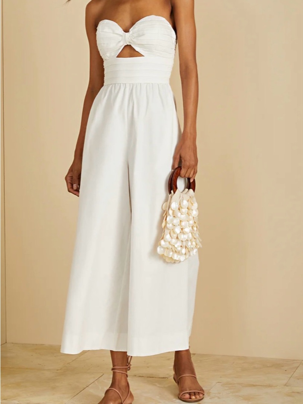 AMUR Lulee Strapless Wide-Leg Jumpsuit with